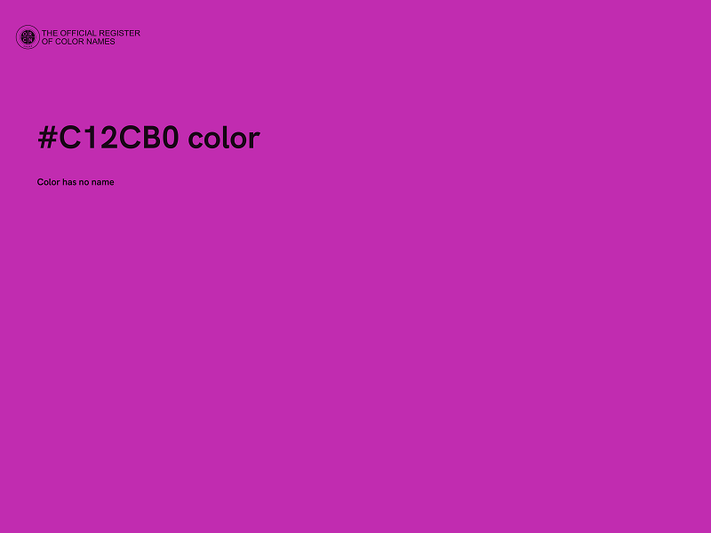 #C12CB0 color image
