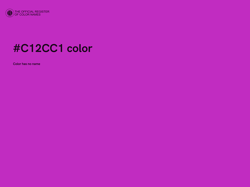 #C12CC1 color image