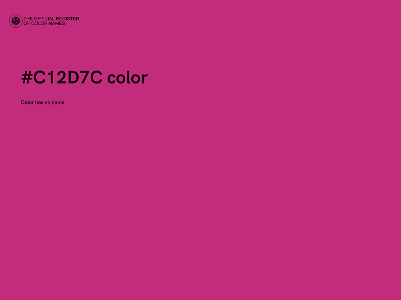 #C12D7C color image