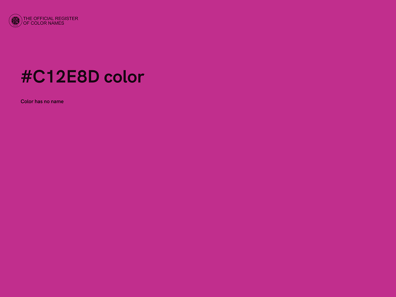 #C12E8D color image