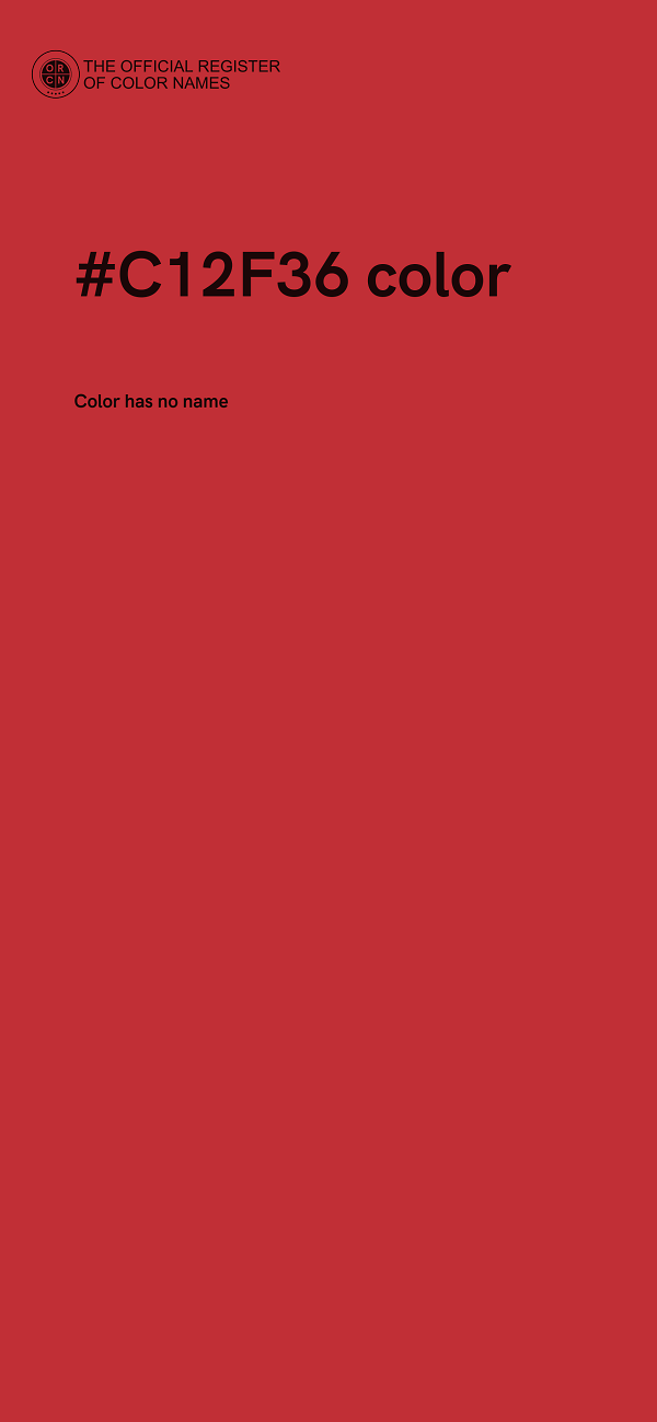 #C12F36 color image