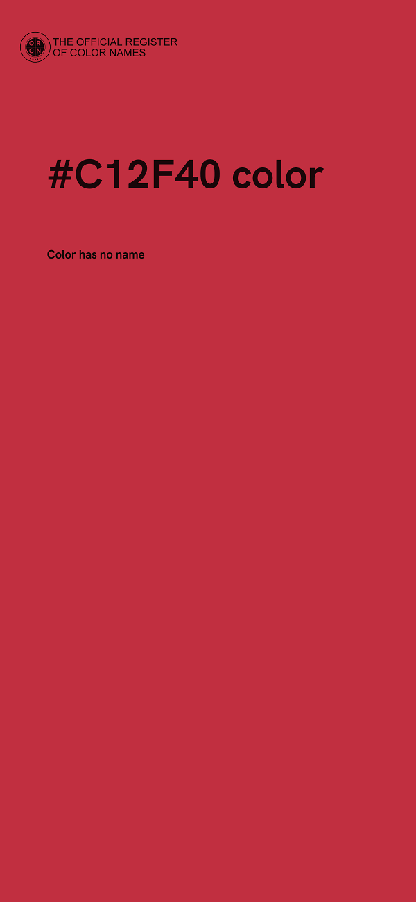 #C12F40 color image