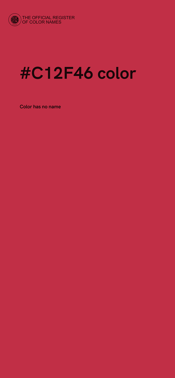 #C12F46 color image