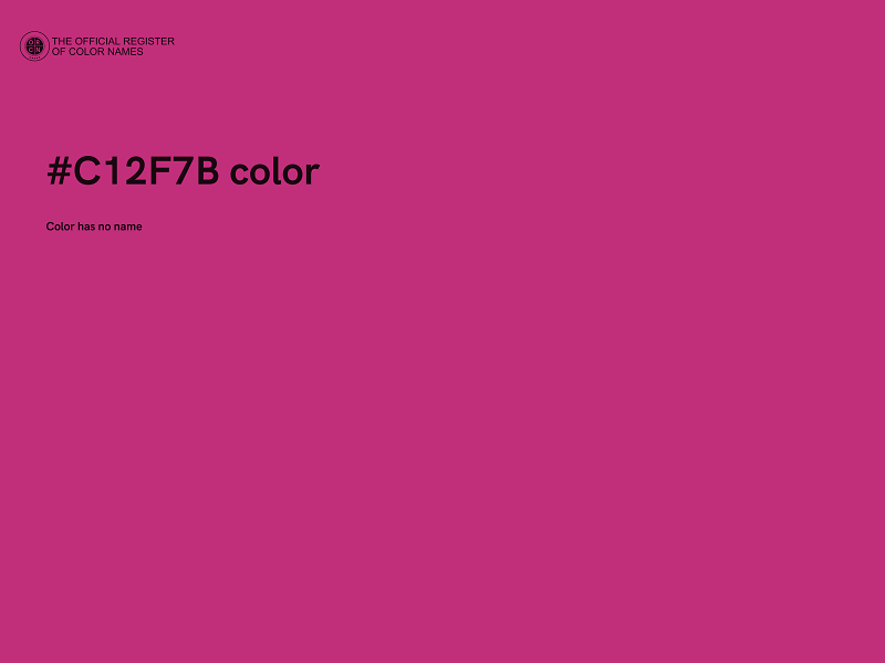 #C12F7B color image