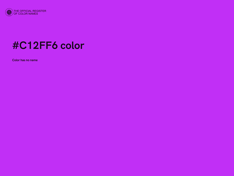 #C12FF6 color image