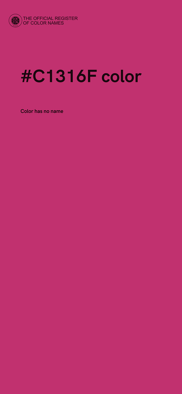 #C1316F color image