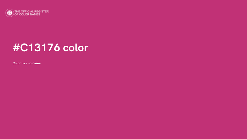 #C13176 color image