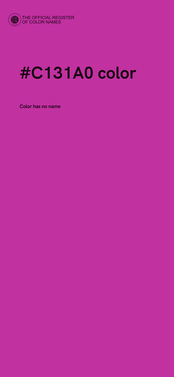 #C131A0 color image