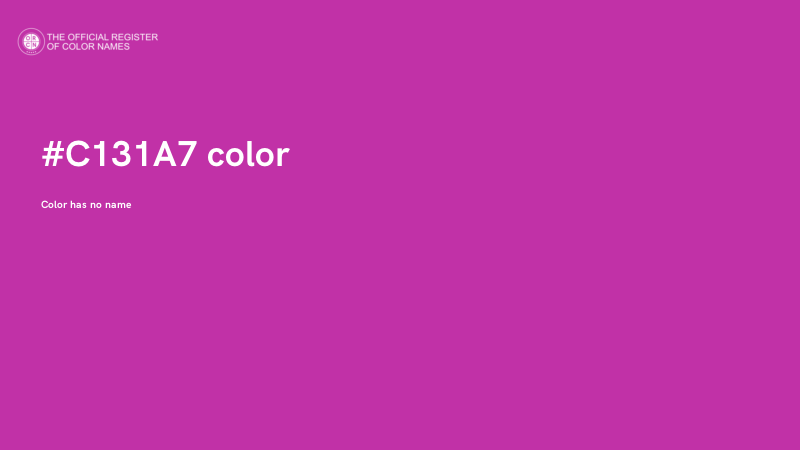 #C131A7 color image