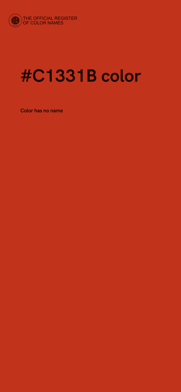#C1331B color image