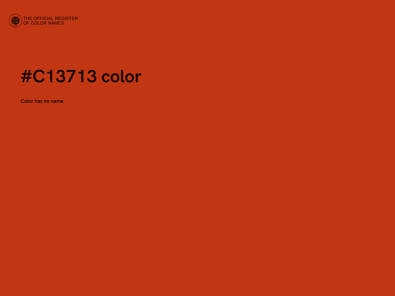 #C13713 color image