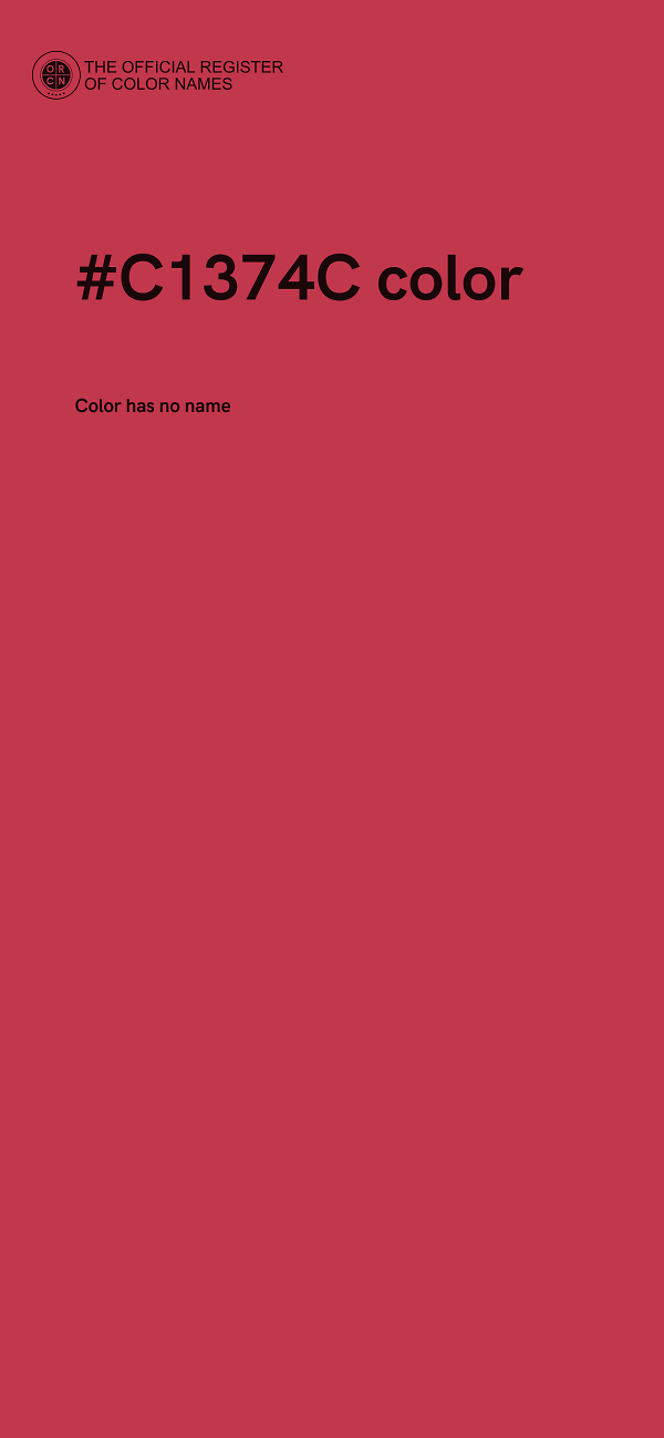 #C1374C color image