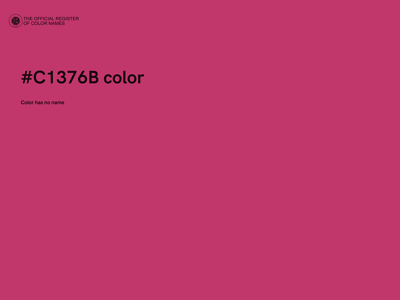 #C1376B color image