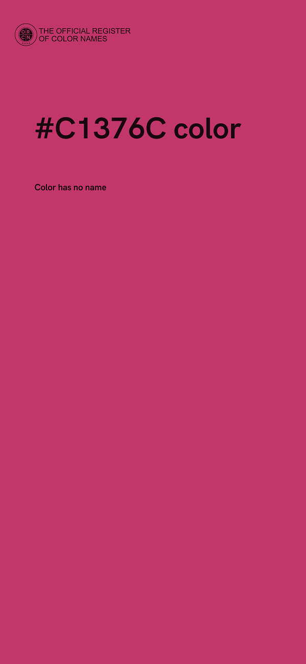 #C1376C color image