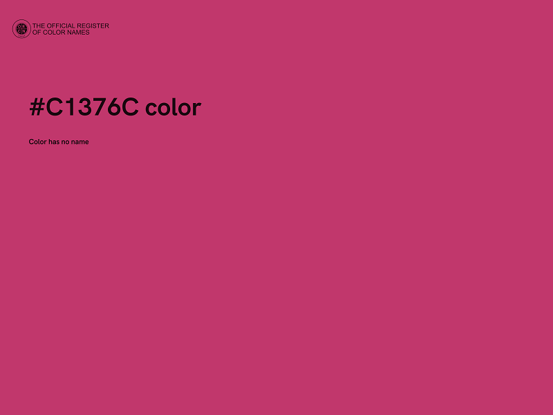 #C1376C color image