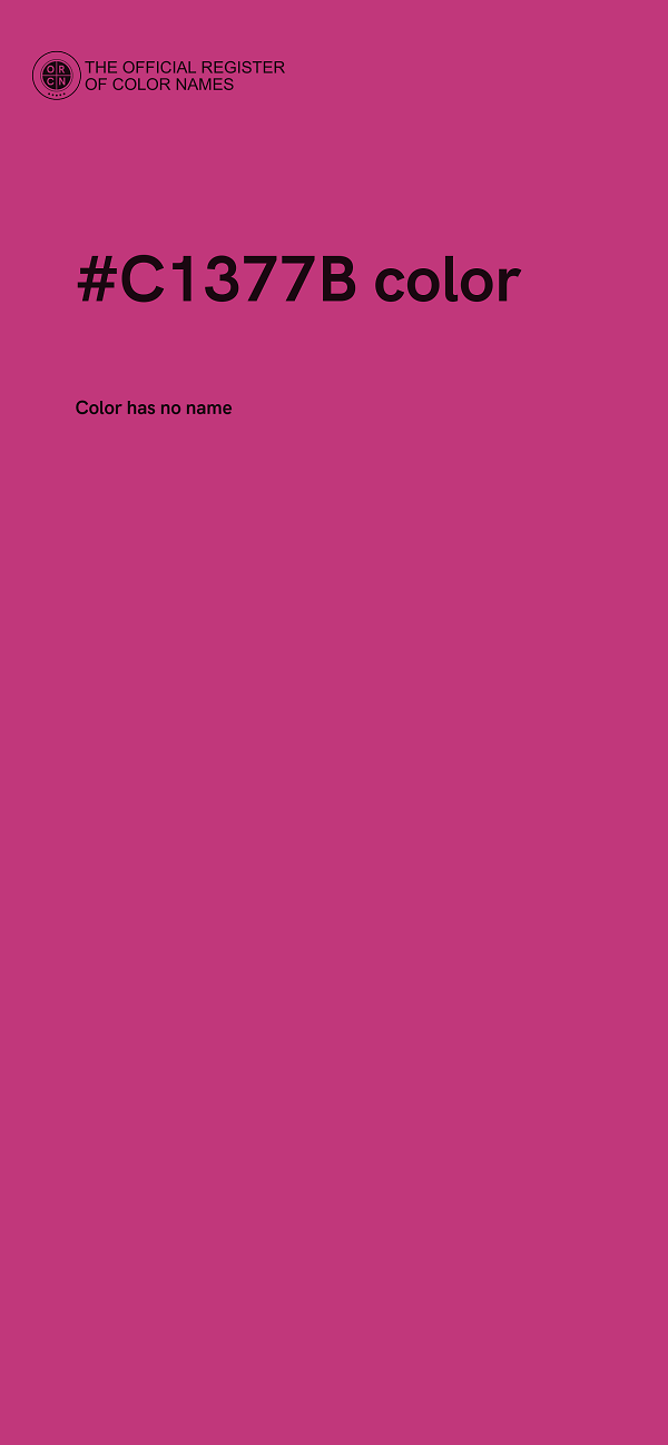 #C1377B color image