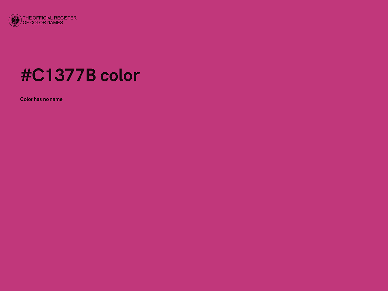 #C1377B color image