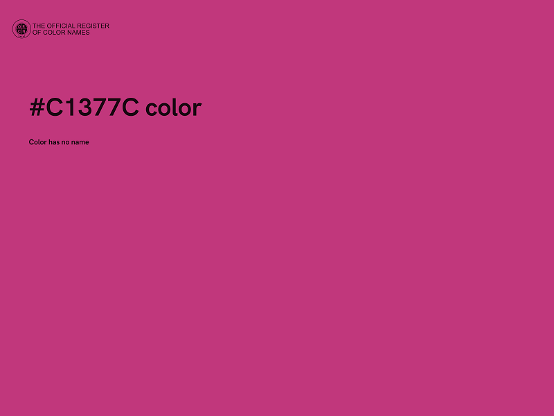 #C1377C color image