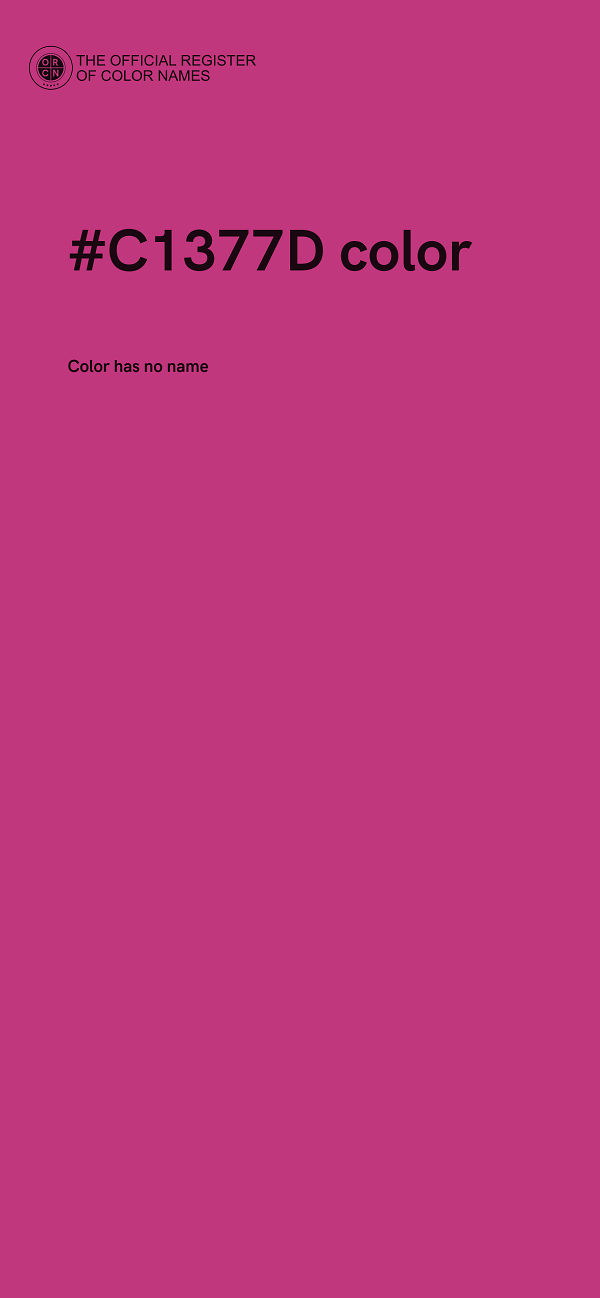 #C1377D color image
