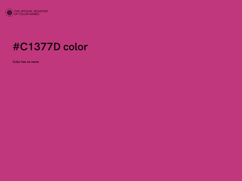 #C1377D color image