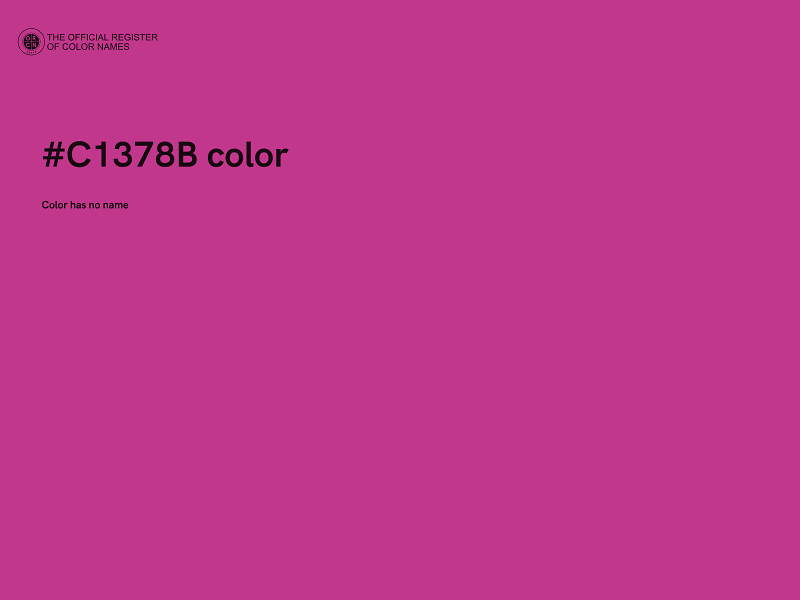 #C1378B color image