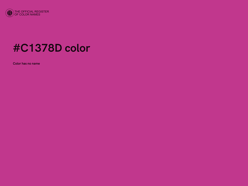 #C1378D color image