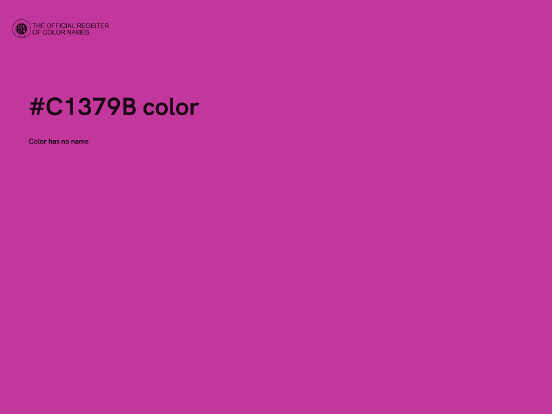 #C1379B color image