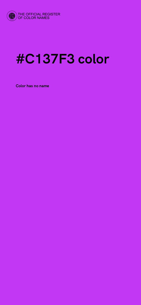 #C137F3 color image