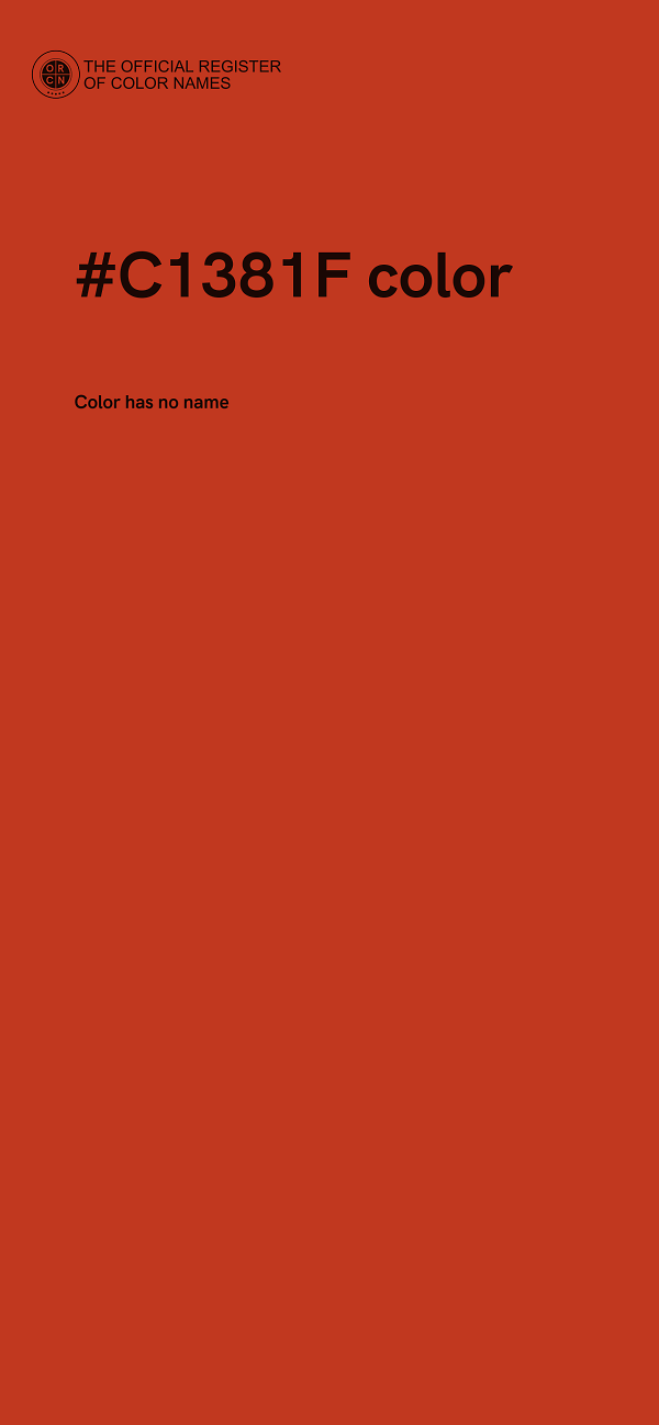 #C1381F color image