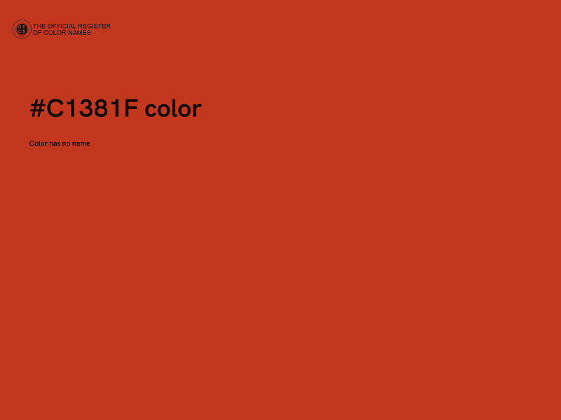#C1381F color image