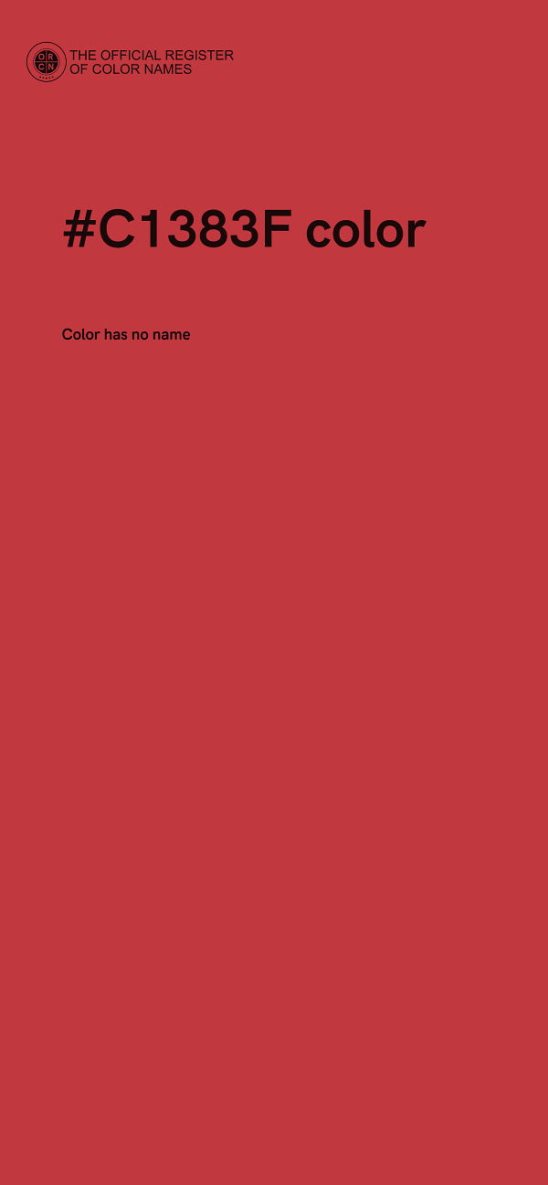 #C1383F color image