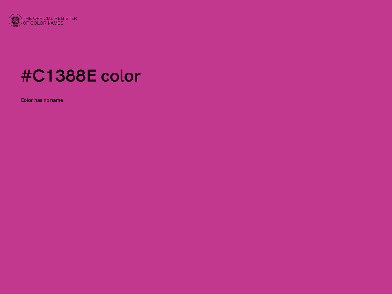 #C1388E color image