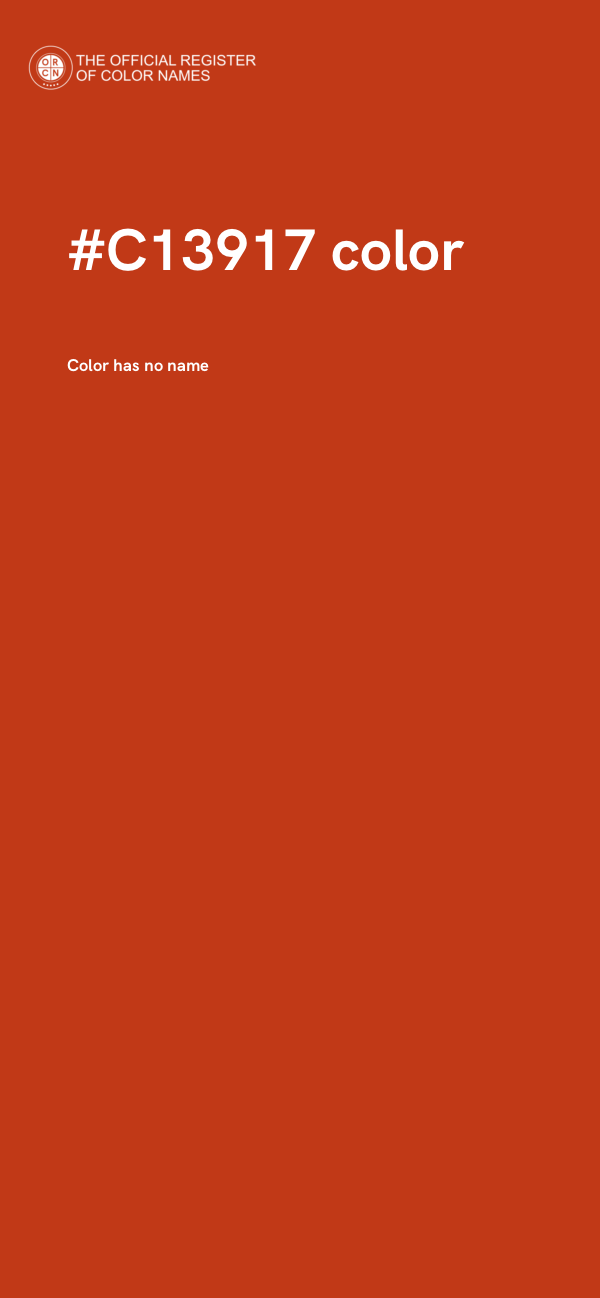 #C13917 color image