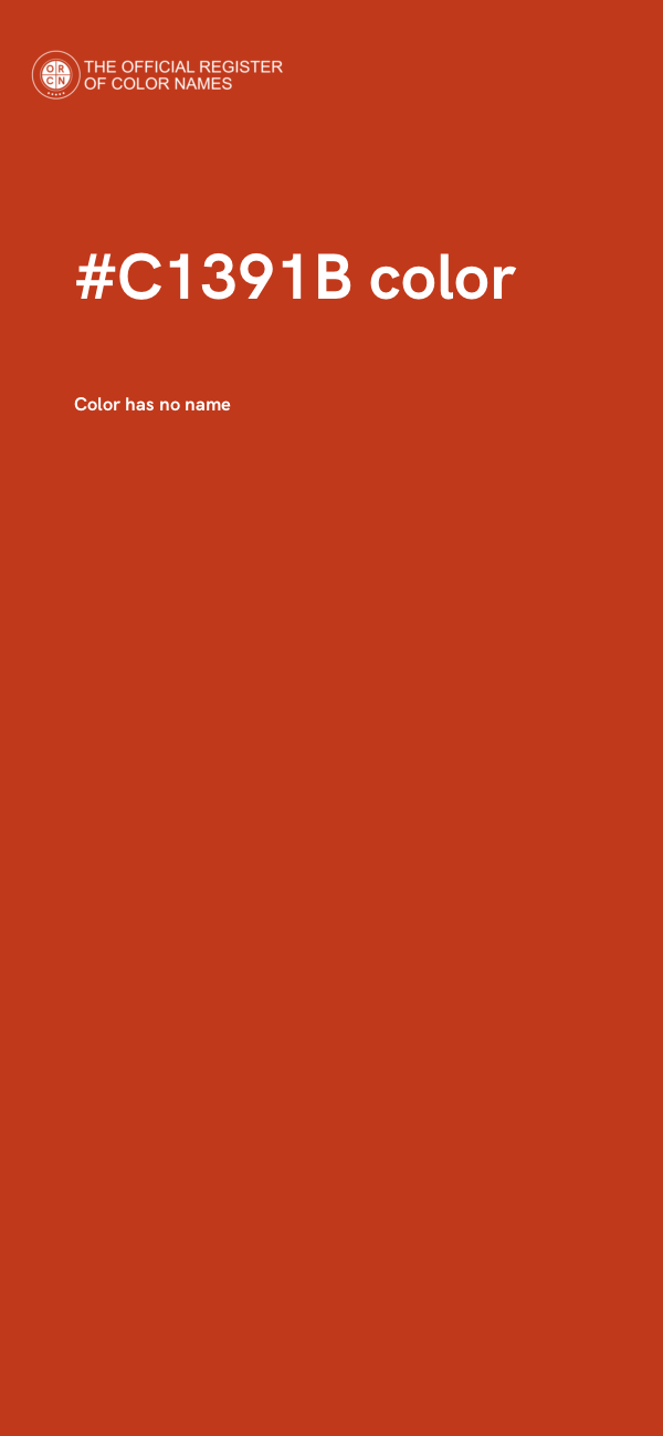 #C1391B color image