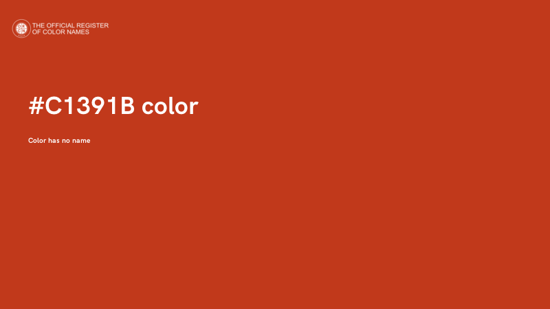 #C1391B color image