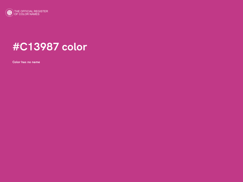 #C13987 color image
