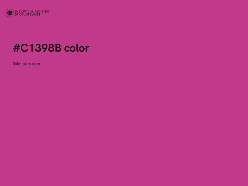 #C1398B color image