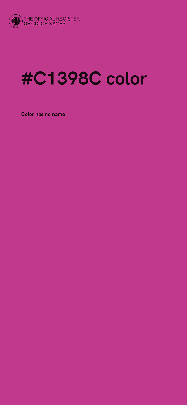#C1398C color image