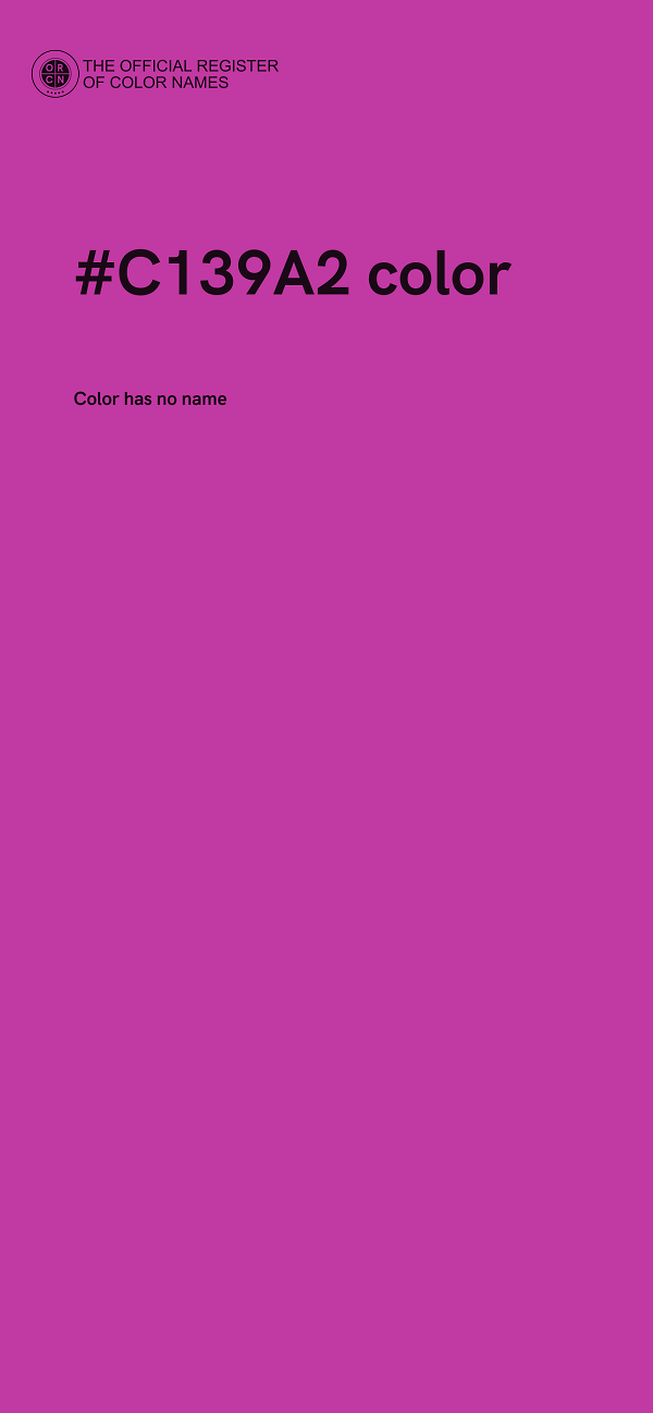 #C139A2 color image
