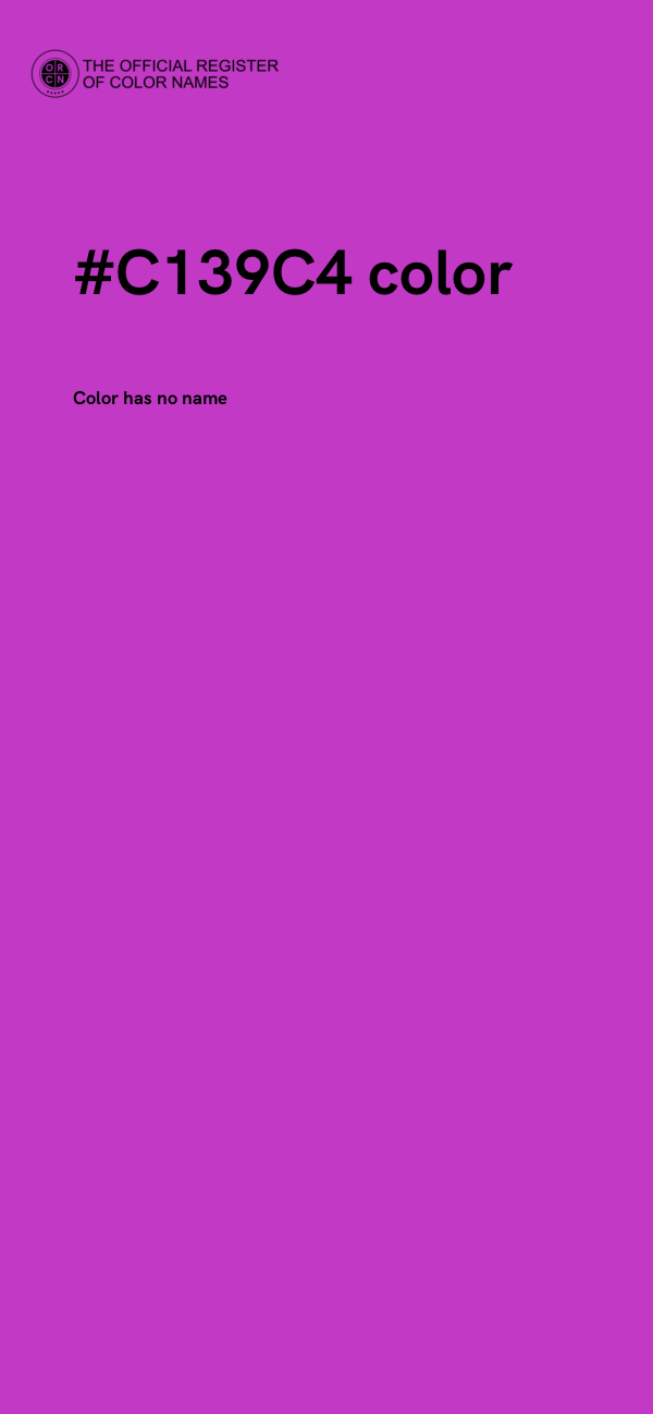 #C139C4 color image