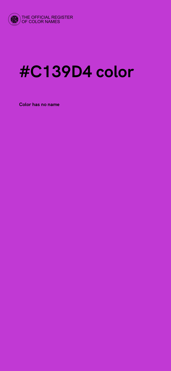 #C139D4 color image