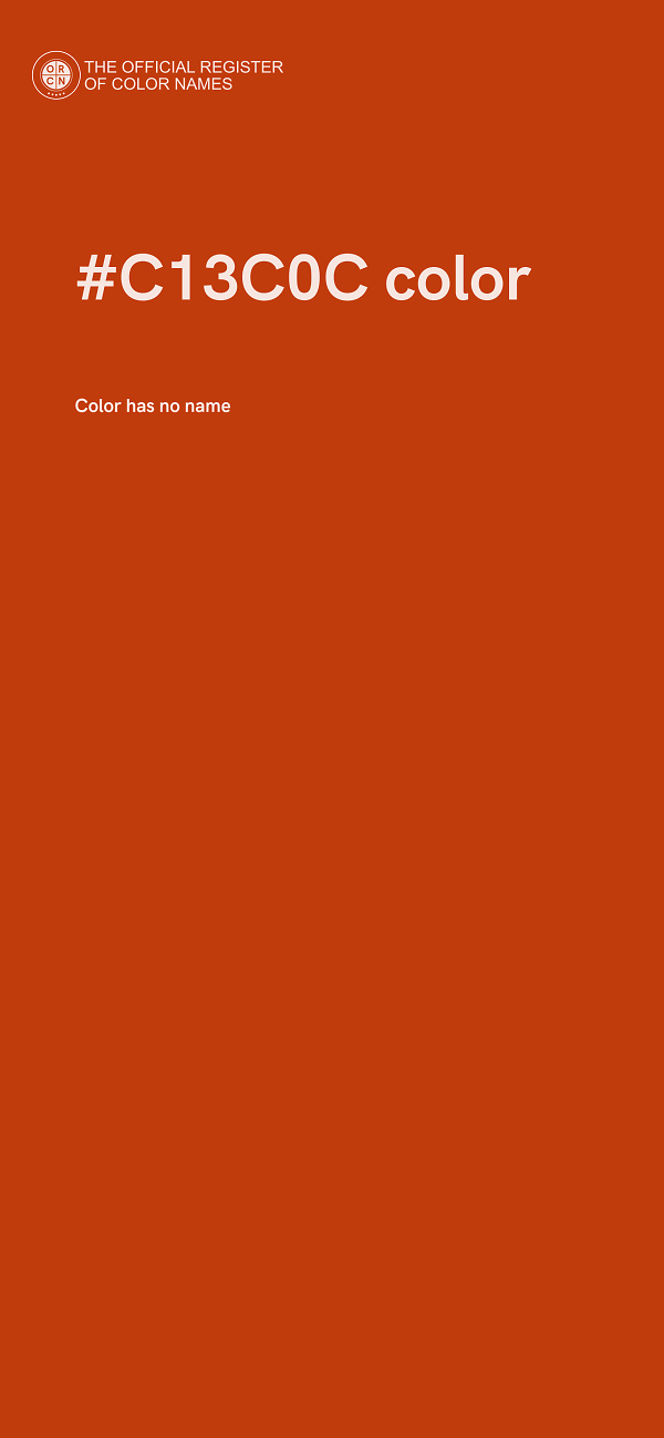 #C13C0C color image