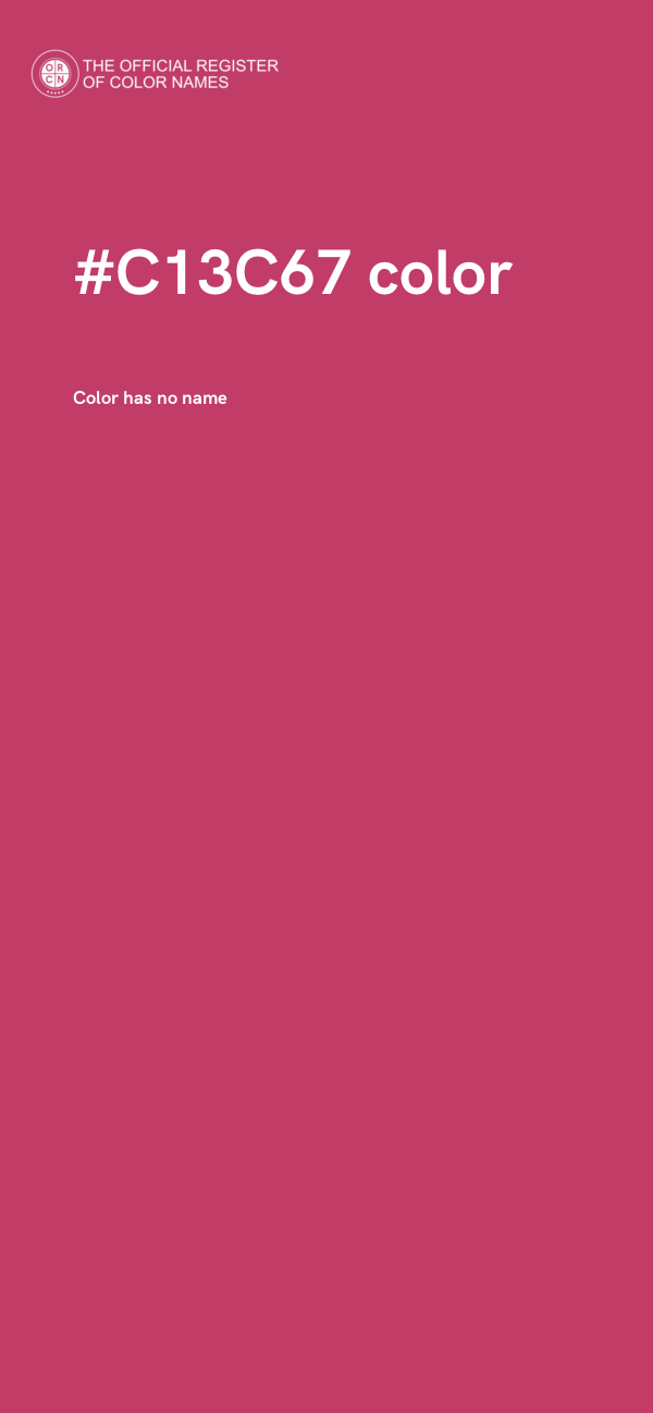 #C13C67 color image