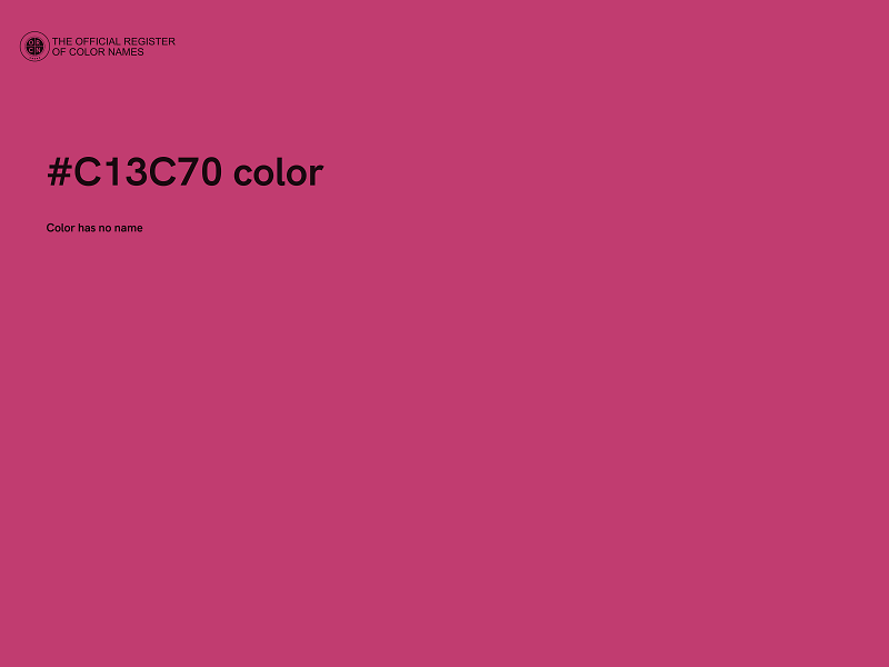 #C13C70 color image