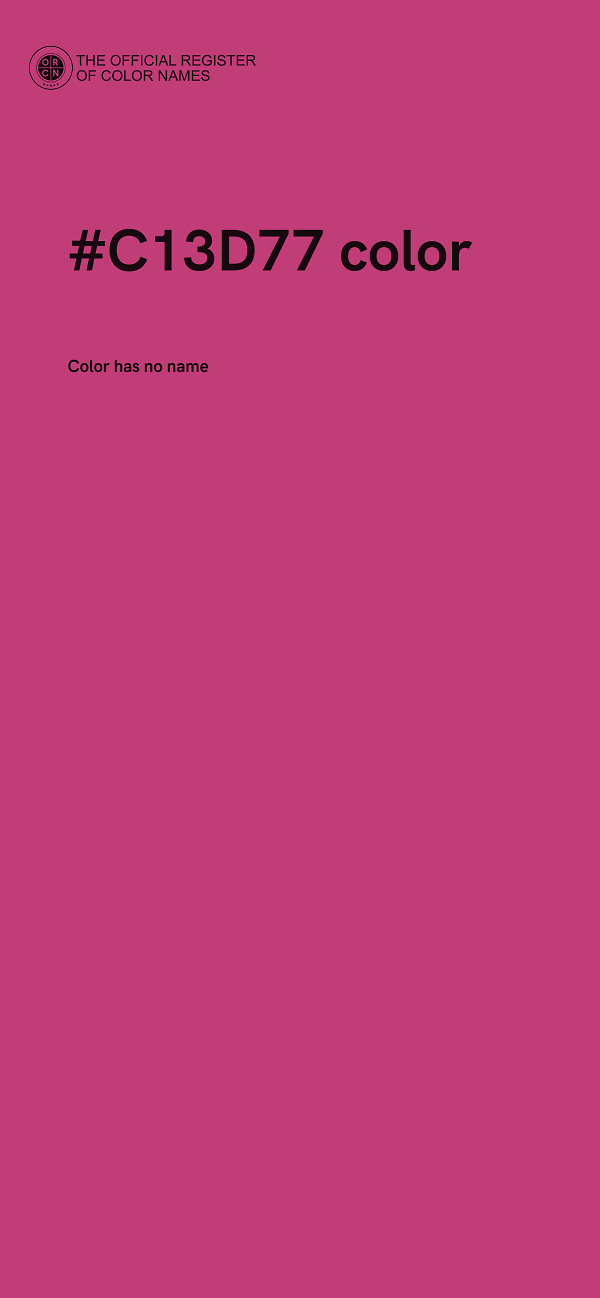 #C13D77 color image