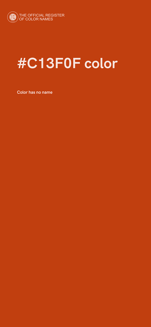 #C13F0F color image