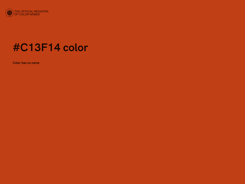 #C13F14 color image