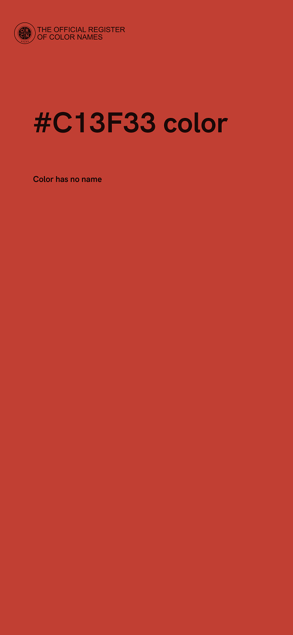 #C13F33 color image
