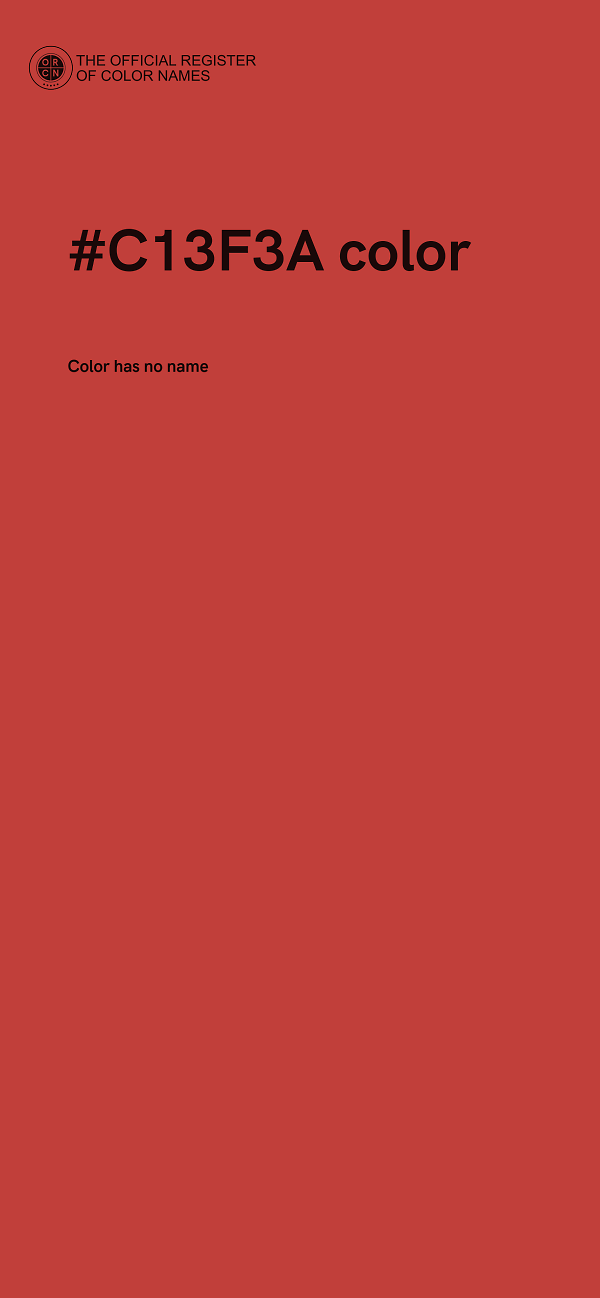 #C13F3A color image