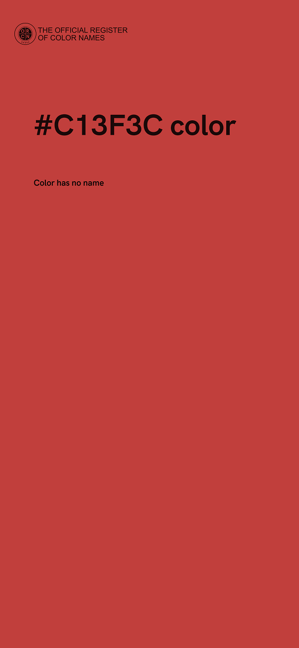 #C13F3C color image